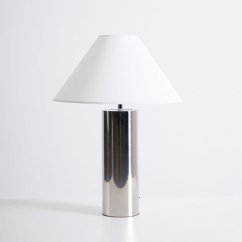 Table Lamp Cloth Iron 15.7 in White Modern Desk Bedroom Nightstand Reading Light | Thomler