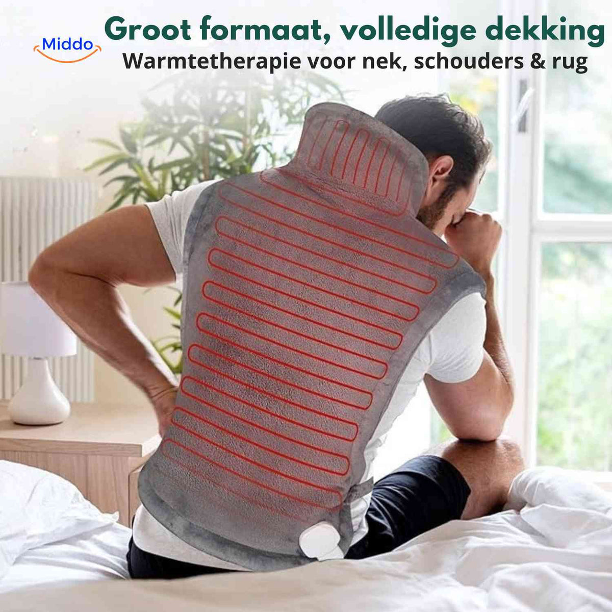Electric Heating Wrap for Neck, Shoulders & Back – 6 Temperature Settings, Auto Shutoff, Machine Washable | Thomler