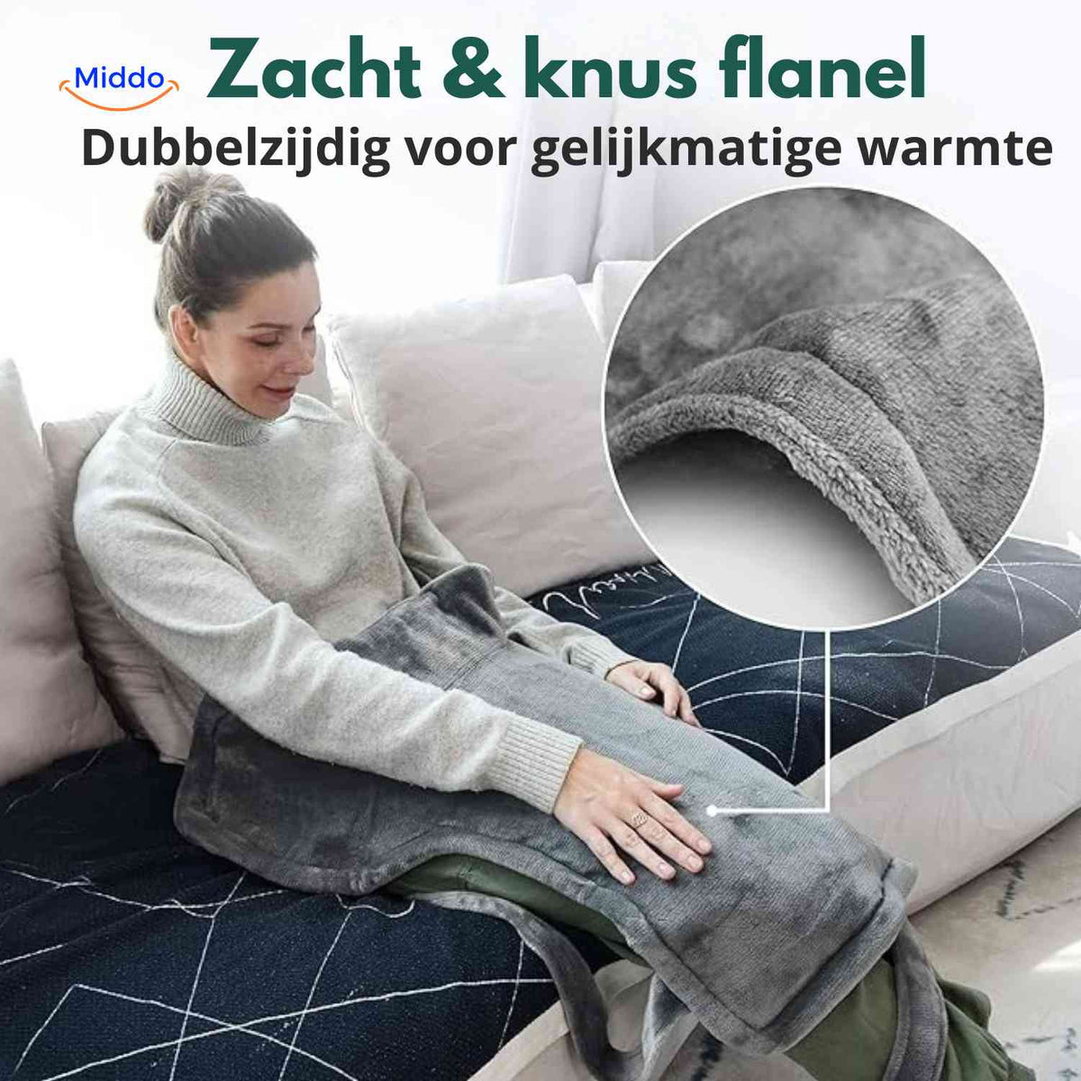 Electric Heating Wrap for Neck, Shoulders & Back – 6 Temperature Settings, Auto Shutoff, Machine Washable | Thomler