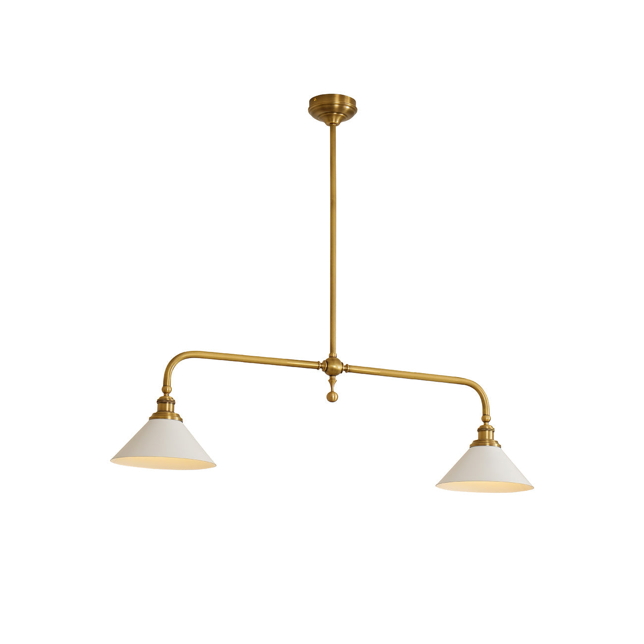 Pendant Light Aluminum Ceramic 40 in Adjustable Dining Table Island Hanging Ceiling Lamp White Modern Minimalist Lighting | Thomler