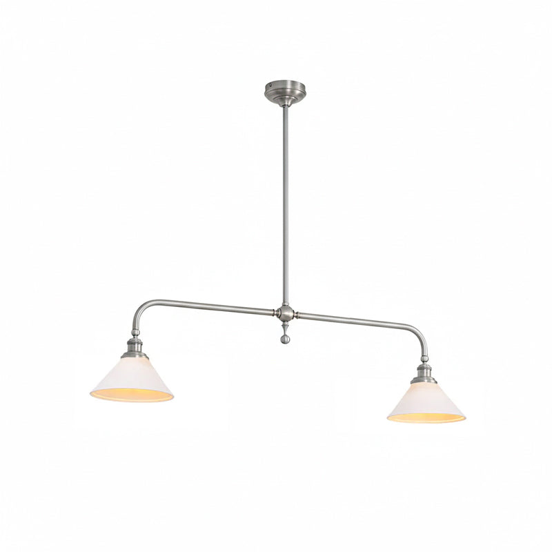 Pendant Light Aluminum Ceramic 40 in Adjustable Dining Table Island Hanging Ceiling Lamp White Modern Minimalist Lighting | Thomler