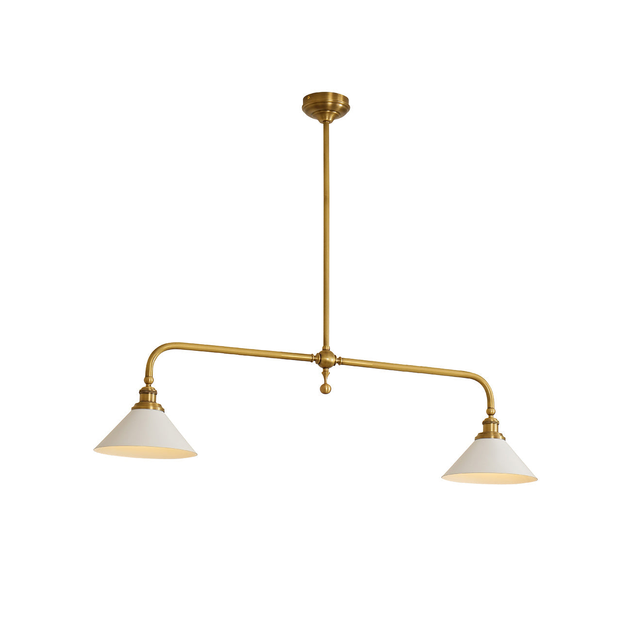 Pendant Light Aluminum Ceramic 40 in Adjustable Dining Table Island Hanging Ceiling Lamp White Modern Minimalist Lighting | Thomler