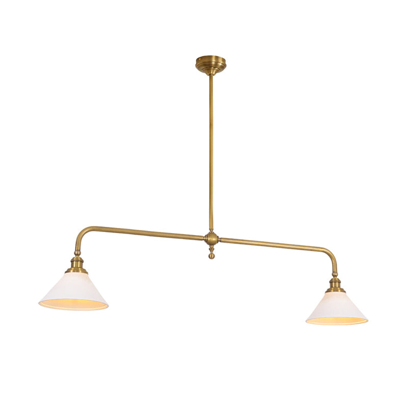 Pendant Light Aluminum Ceramic 40 in Adjustable Dining Table Island Hanging Ceiling Lamp White Modern Minimalist Lighting | Thomler