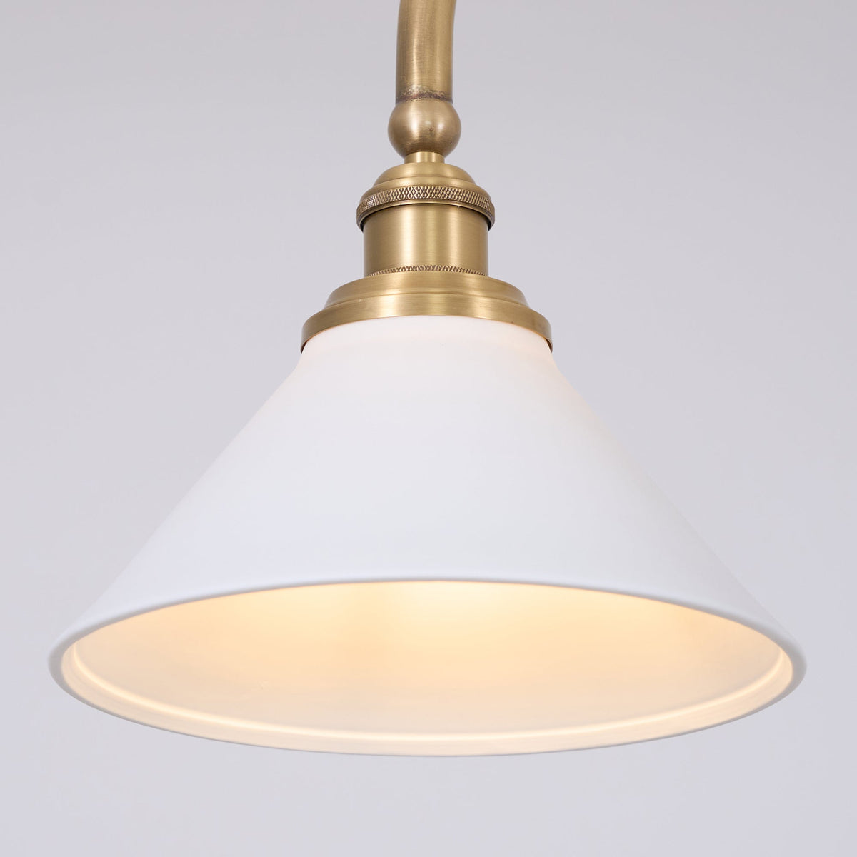 Double-Head Island Pendant Light with Cone Shades – Brushed Metal Finish | Thomler
