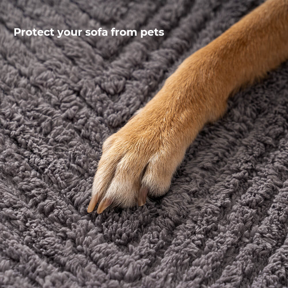 Textured Plush Couch Protector with Silicone Grip – Available in Multiple Sizes | Thomler