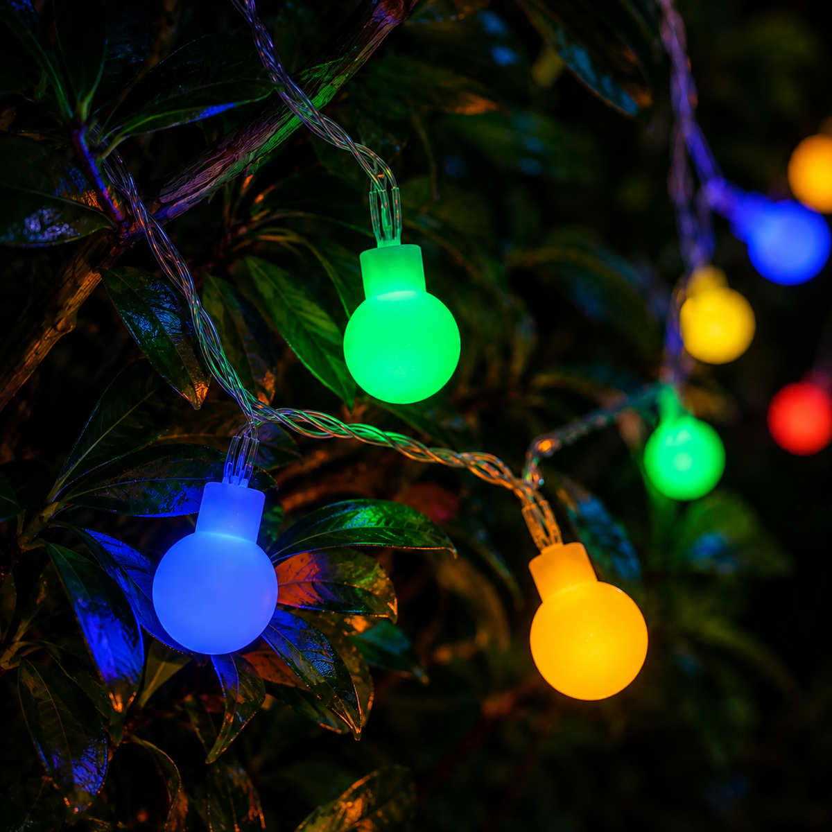 Battery or USB Powered LED Fairy String Lights – 10 ft with 20 Glowing Orbs for Indoor & Outdoor Holiday Decor | Thomler