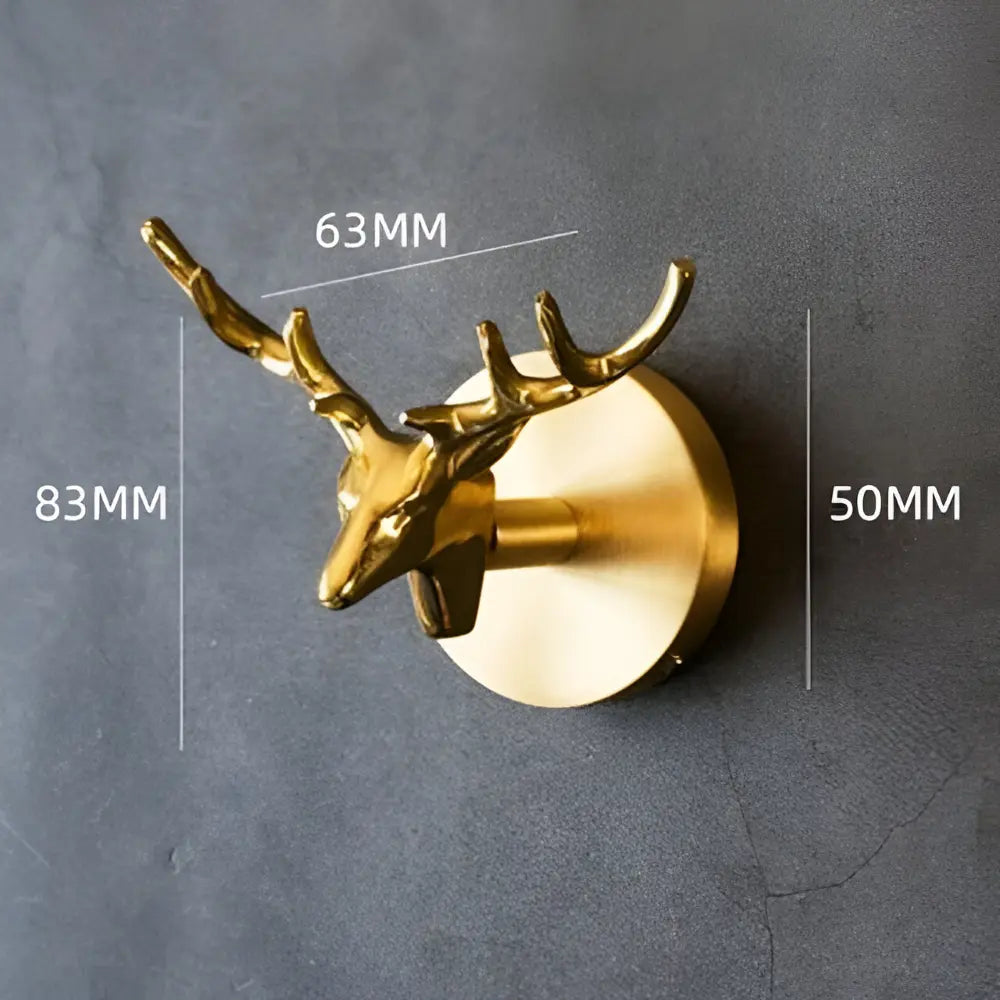 Tier-Wandhaken aus Massivmessing – 6 dekorative Motive mit Goldfinish