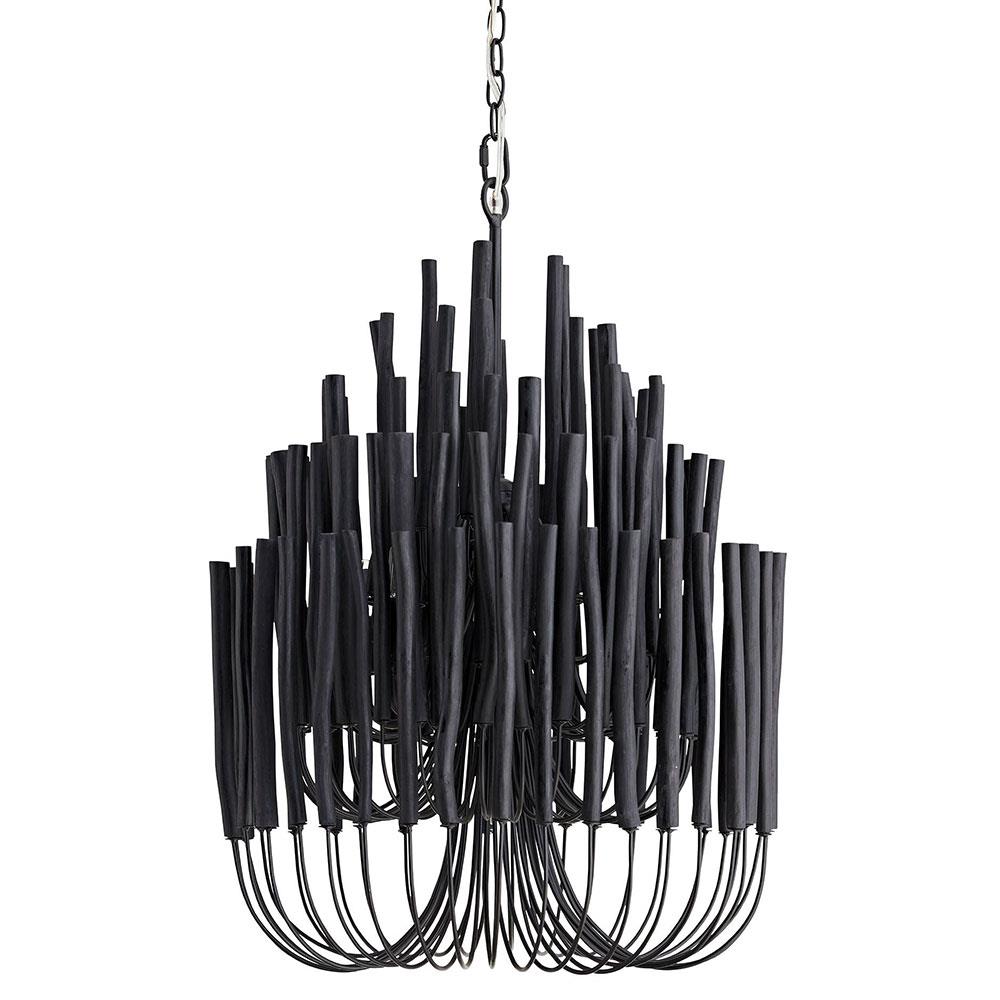 Chandelier Metal 20 in Ivory Modern Dining Room Ceiling Light Decorative Fixture | Thomler