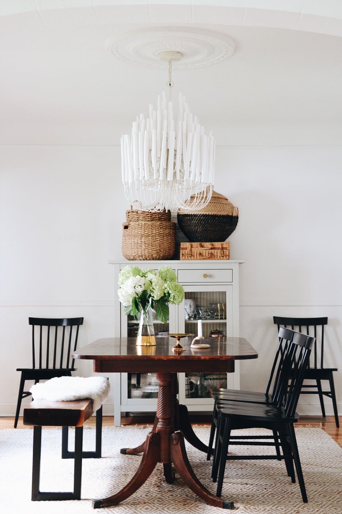 Chandelier Metal 20 in Ivory Modern Dining Room Ceiling Light Decorative Fixture | Thomler