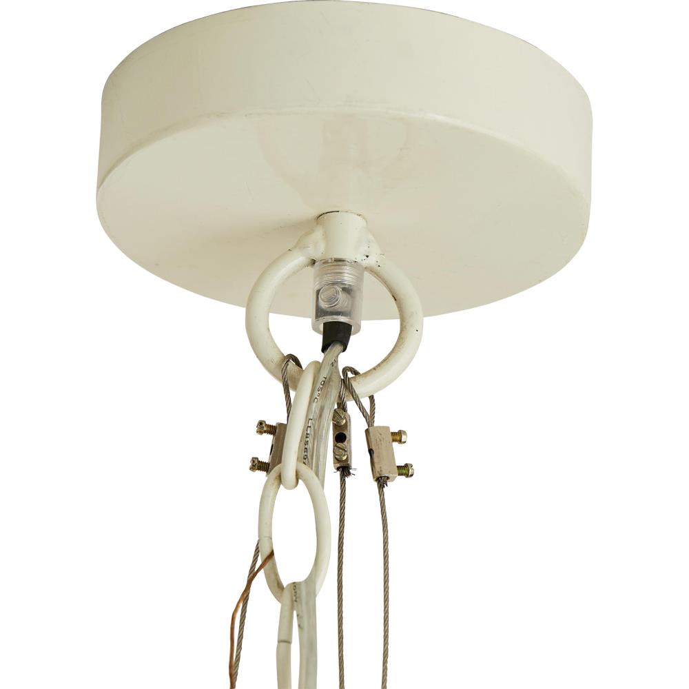 Chandelier Metal 20 in Ivory Modern Dining Room Ceiling Light Decorative Fixture | Thomler