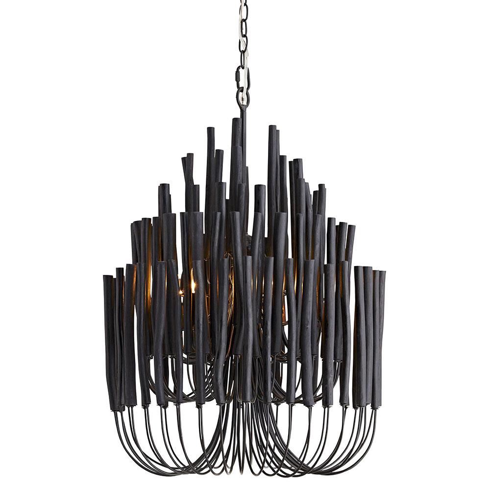 Chandelier Metal 20 in Ivory Modern Dining Room Ceiling Light Decorative Fixture | Thomler