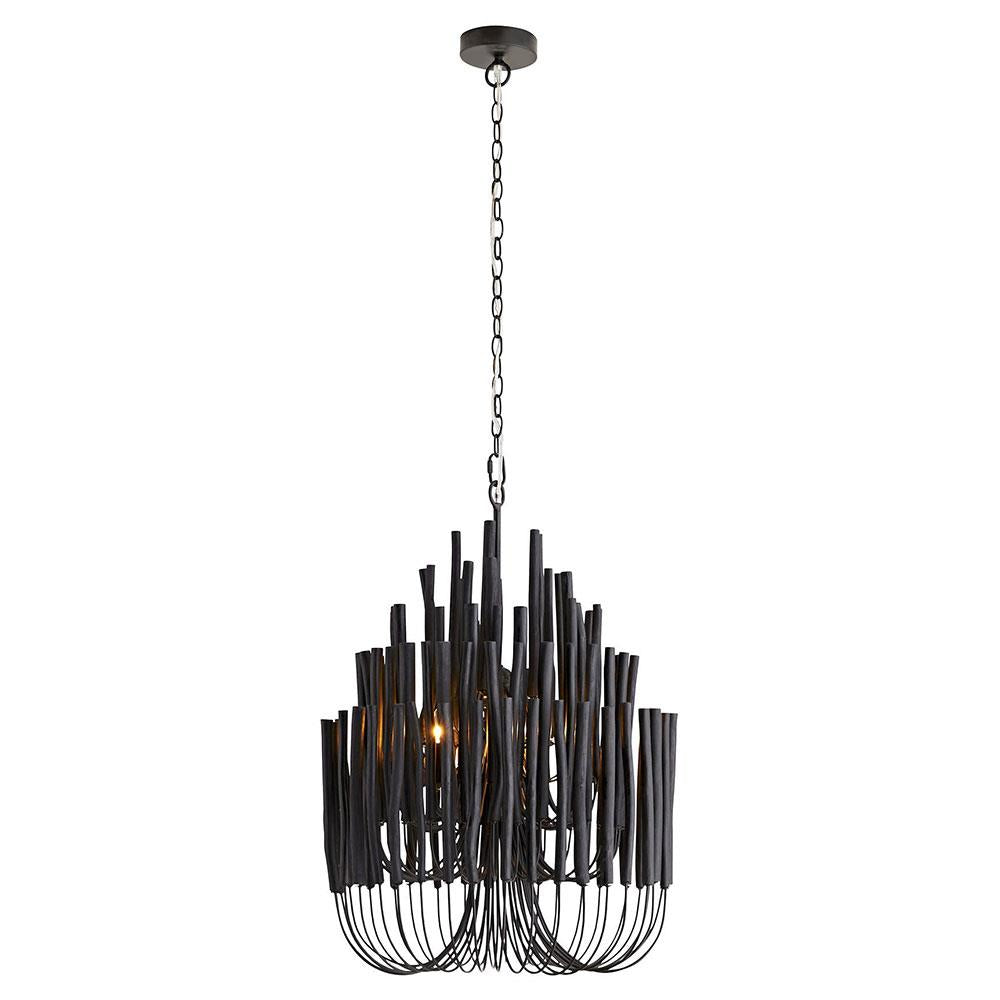 Chandelier Metal 20 in Ivory Modern Dining Room Ceiling Light Decorative Fixture | Thomler