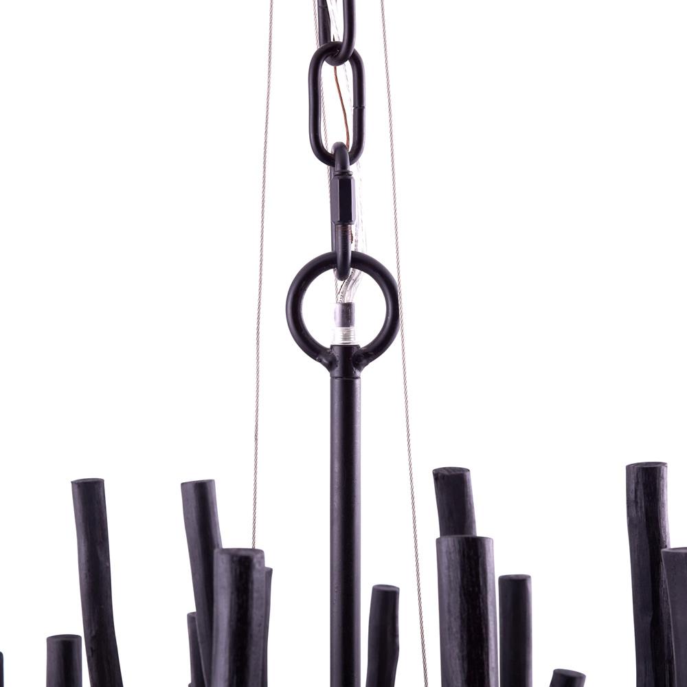 Chandelier Metal 20 in Ivory Modern Dining Room Ceiling Light Decorative Fixture | Thomler