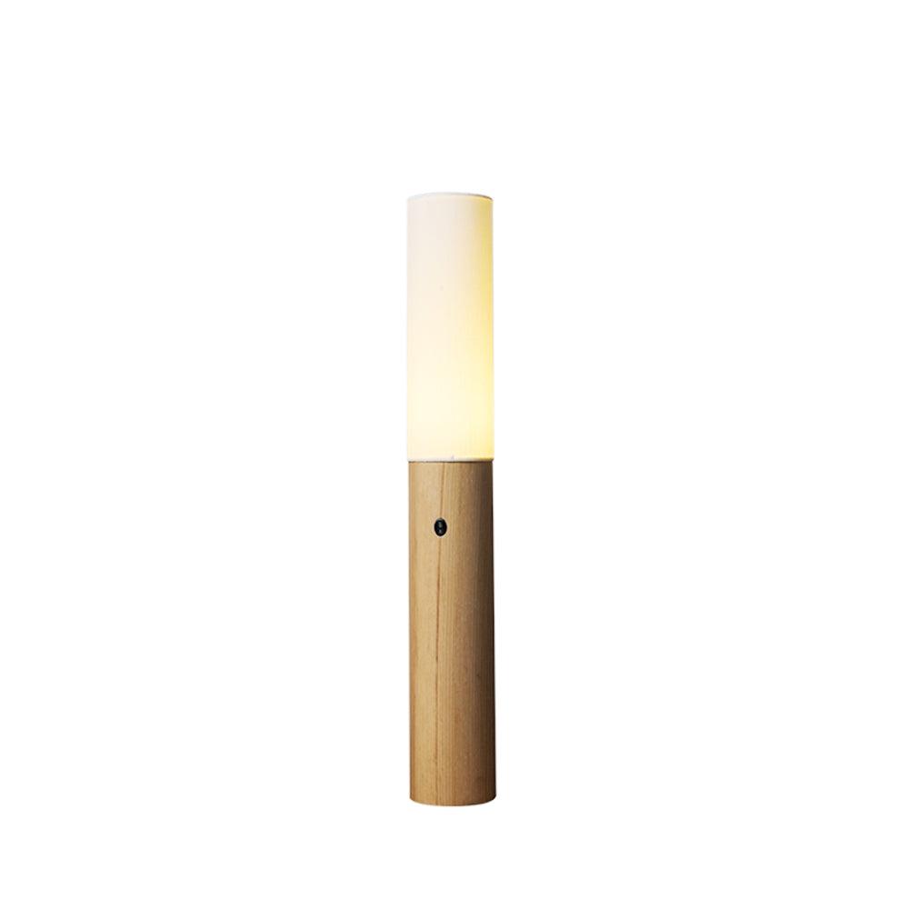 Wooden Standing Lamp 39 Inches Tall with Adjustable LED Light for Bedroom Living Room Reading Nook Slim Profile Modern Corner Lighting | Thomler