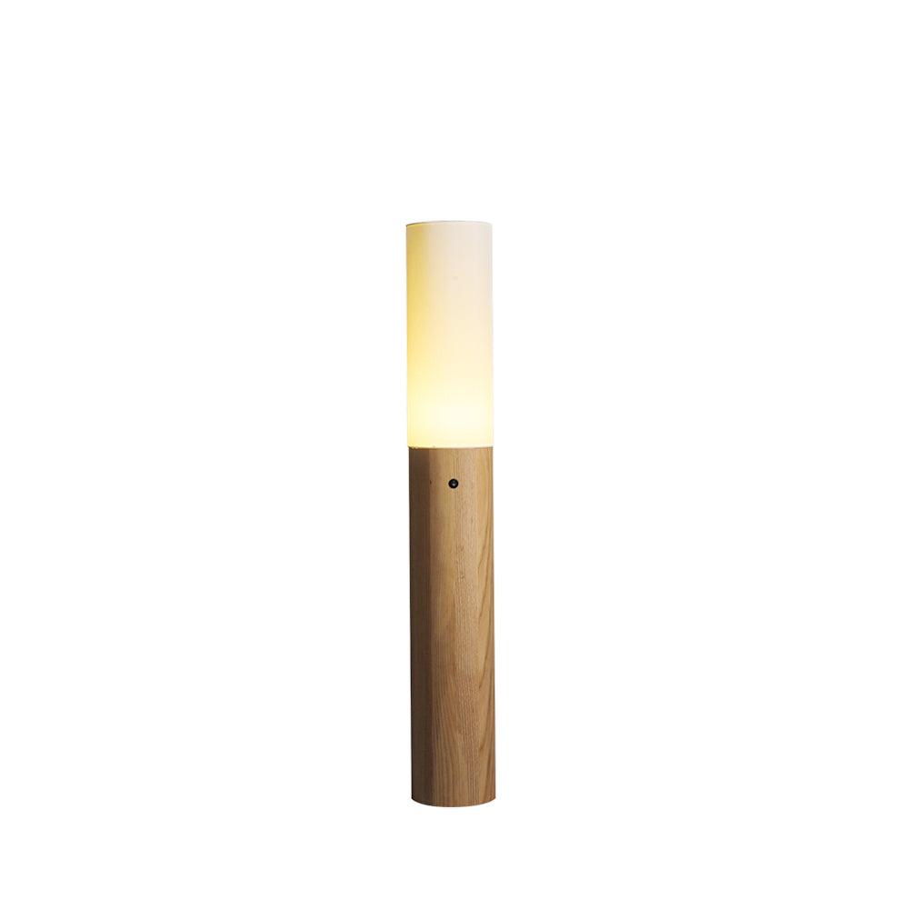 Wooden Standing Lamp 39 Inches Tall with Adjustable LED Light for Bedroom Living Room Reading Nook Slim Profile Modern Corner Lighting | Thomler