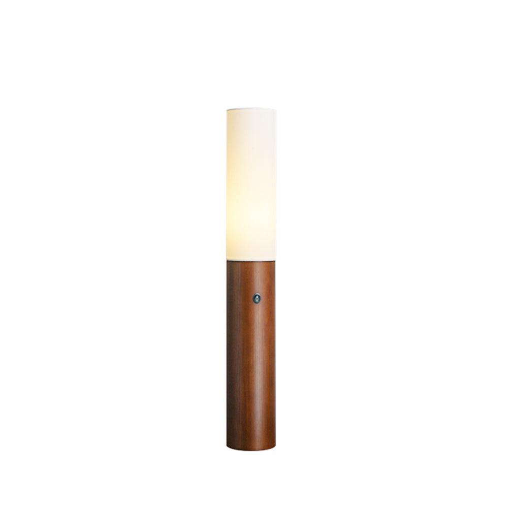 Wooden Standing Lamp 39 Inches Tall with Adjustable LED Light for Bedroom Living Room Reading Nook Slim Profile Modern Corner Lighting | Thomler