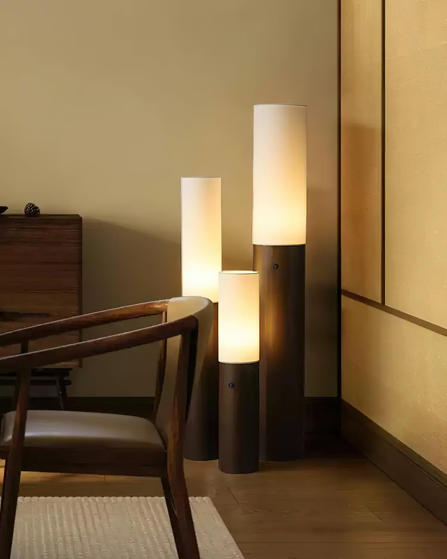 Wooden Standing Lamp 39 Inches Tall with Adjustable LED Light for Bedroom Living Room Reading Nook Slim Profile Modern Corner Lighting | Thomler