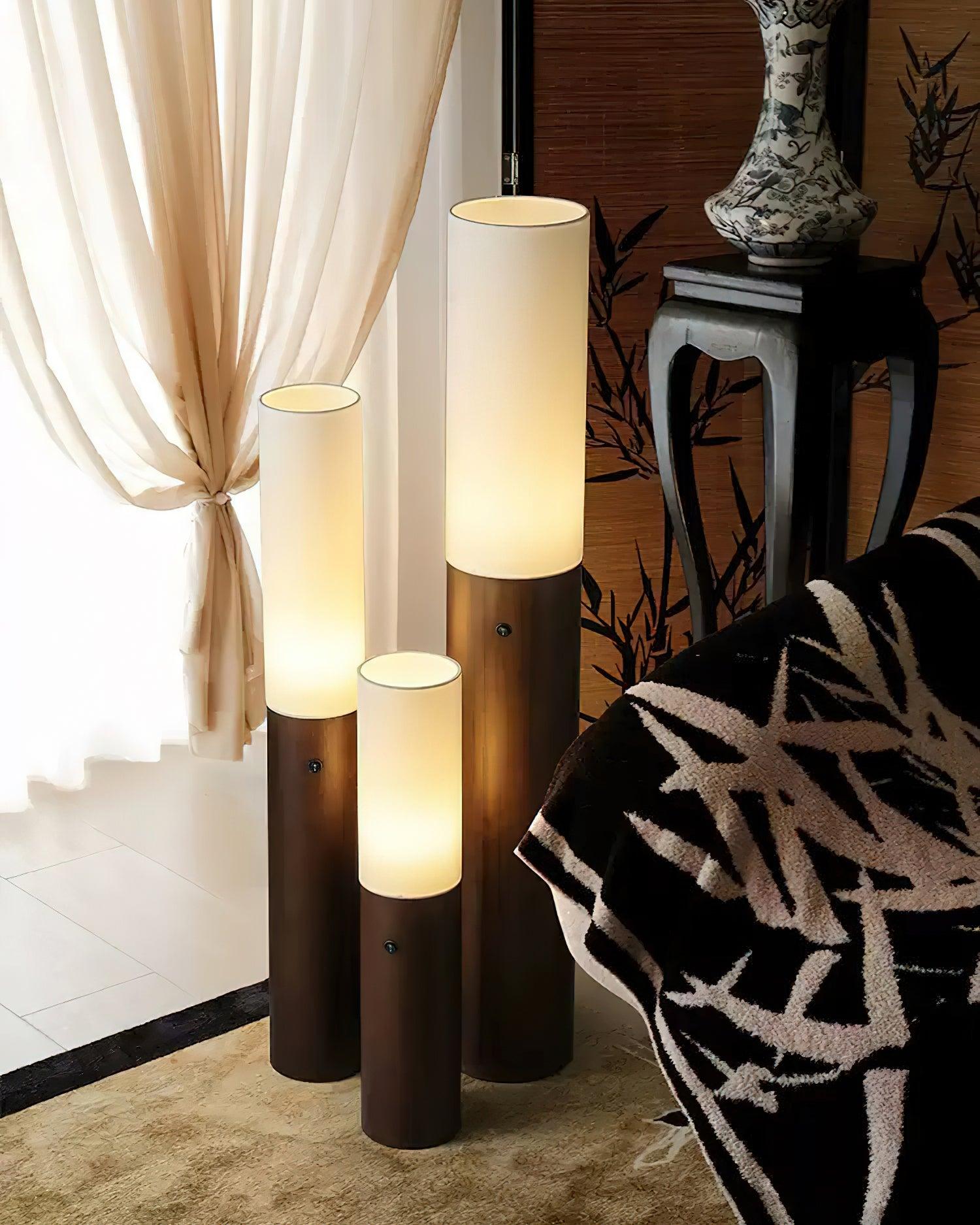 Wooden Standing Lamp 39 Inches Tall with Adjustable LED Light for Bedroom Living Room Reading Nook Slim Profile Modern Corner Lighting | Thomler