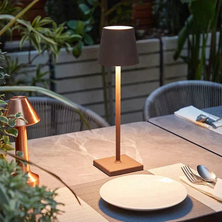 Portable Rechargeable LED Table Lamp with Dimming Control – Cordless Battery Operated Desk Light for Living Room, Bedroom, Patio & Restauran | Thomler