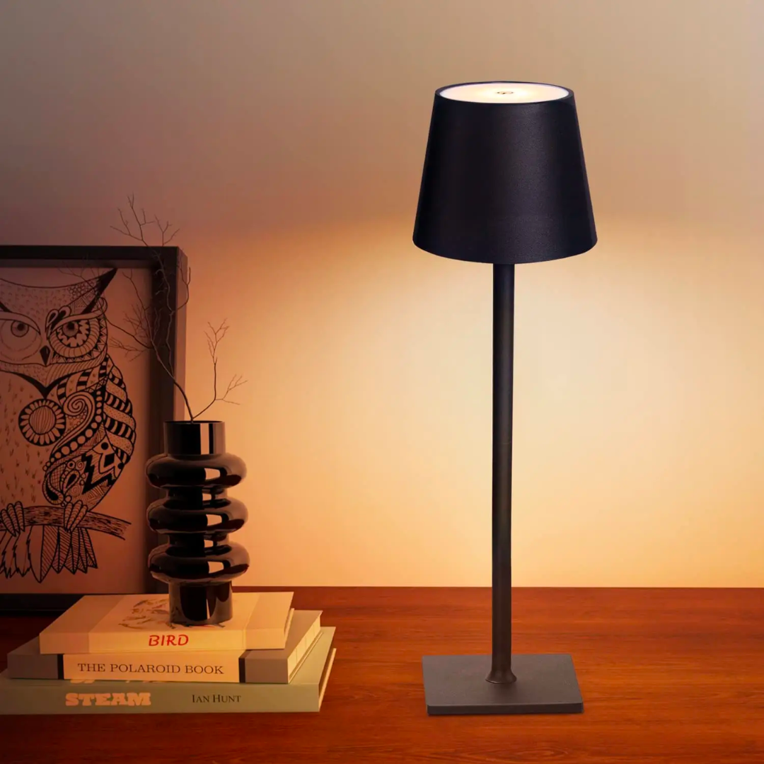 Portable Rechargeable LED Table Lamp with Dimming Control – Cordless Battery Operated Desk Light for Living Room, Bedroom, Patio & Restauran | Thomler