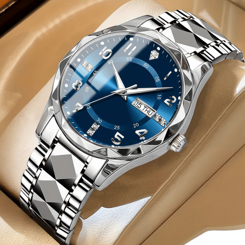 Dual-Display Titanium Chronograph Watch for Men – Sporty Everyday Timepiece with Alarm & Luminous Hands | Thomler