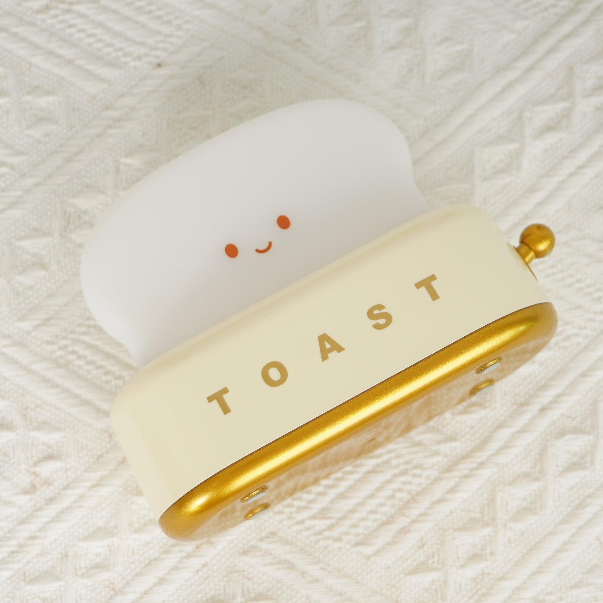 Night Light Plastic Toaster Shape 5.3 in Warm White Bedroom Desk Decorative Lamp USB LED Compact Portable | Thomler