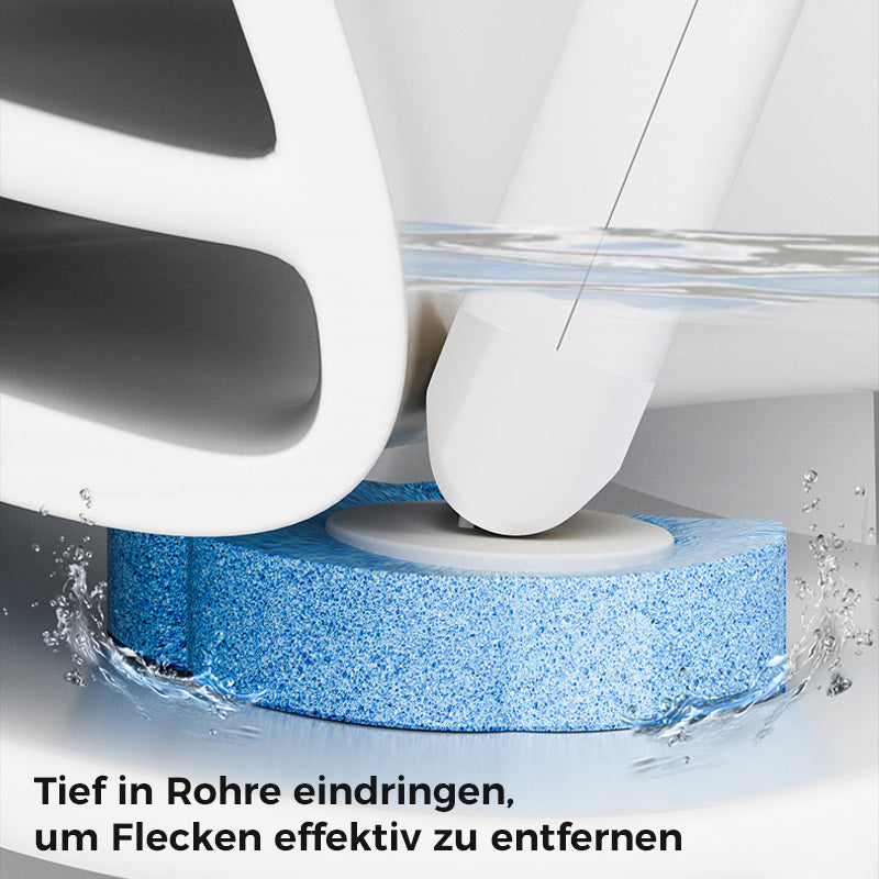 Disposable Toilet Brush with Push-Button Release & Pre-Filled Antibacterial Sponge Heads for Hands-Free Bathroom Cleaning | Thomler