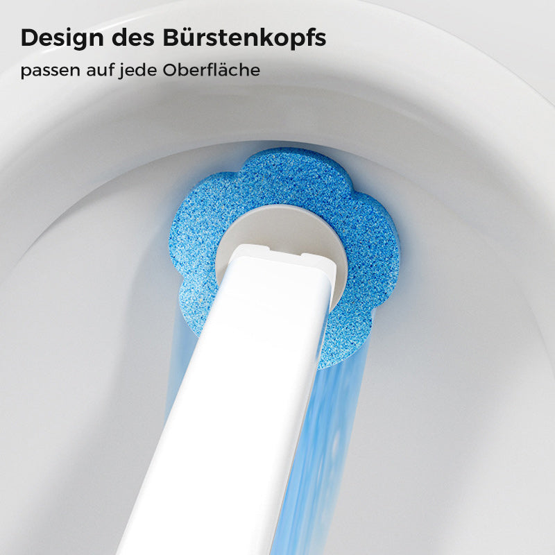 Disposable Toilet Brush with Push-Button Release & Pre-Filled Antibacterial Sponge Heads for Hands-Free Bathroom Cleaning | Thomler