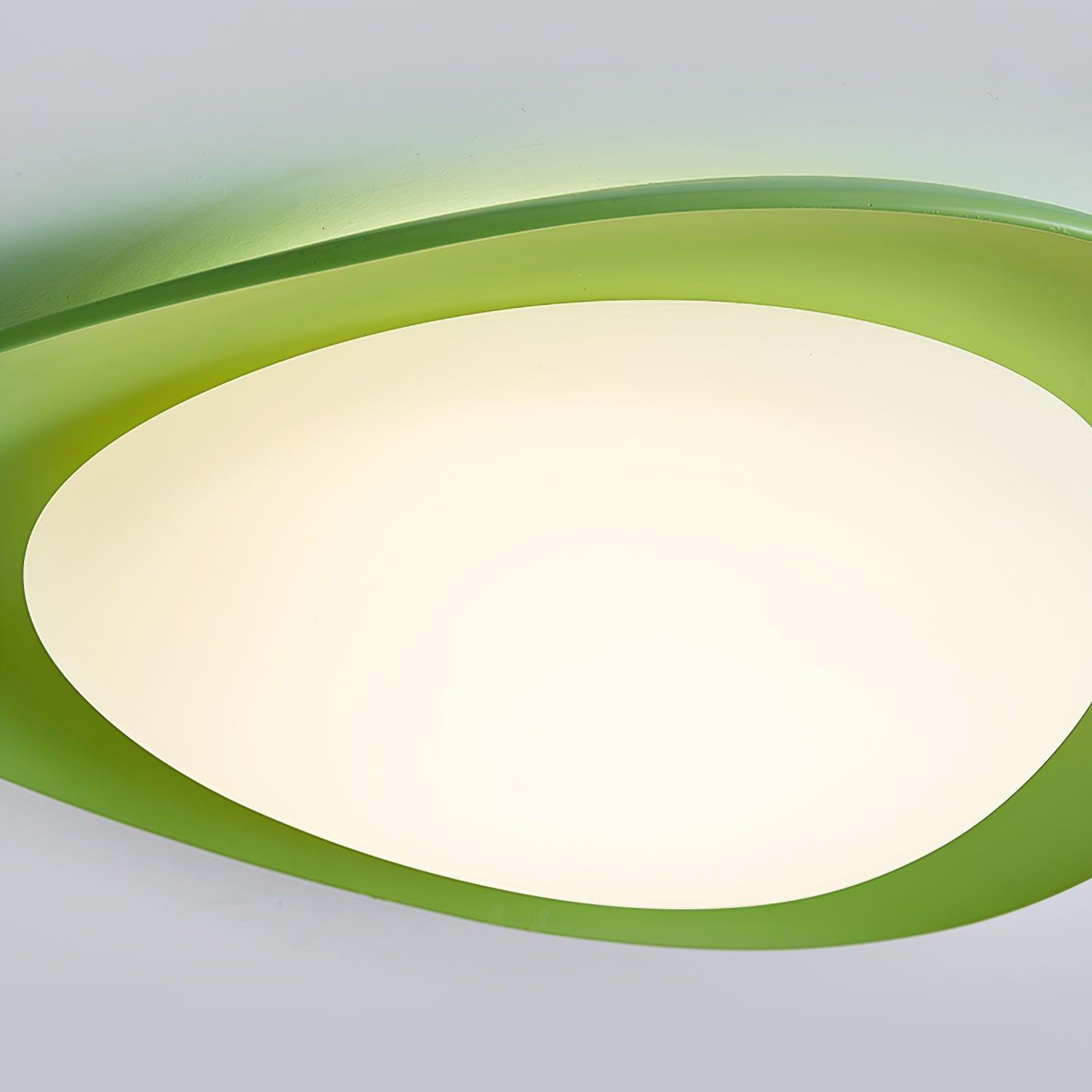 Ceiling Light Resin Leaf Shape 40.0 cm Green Living Room Bedroom Dining Room Adjustable LED Lighting | Thomler