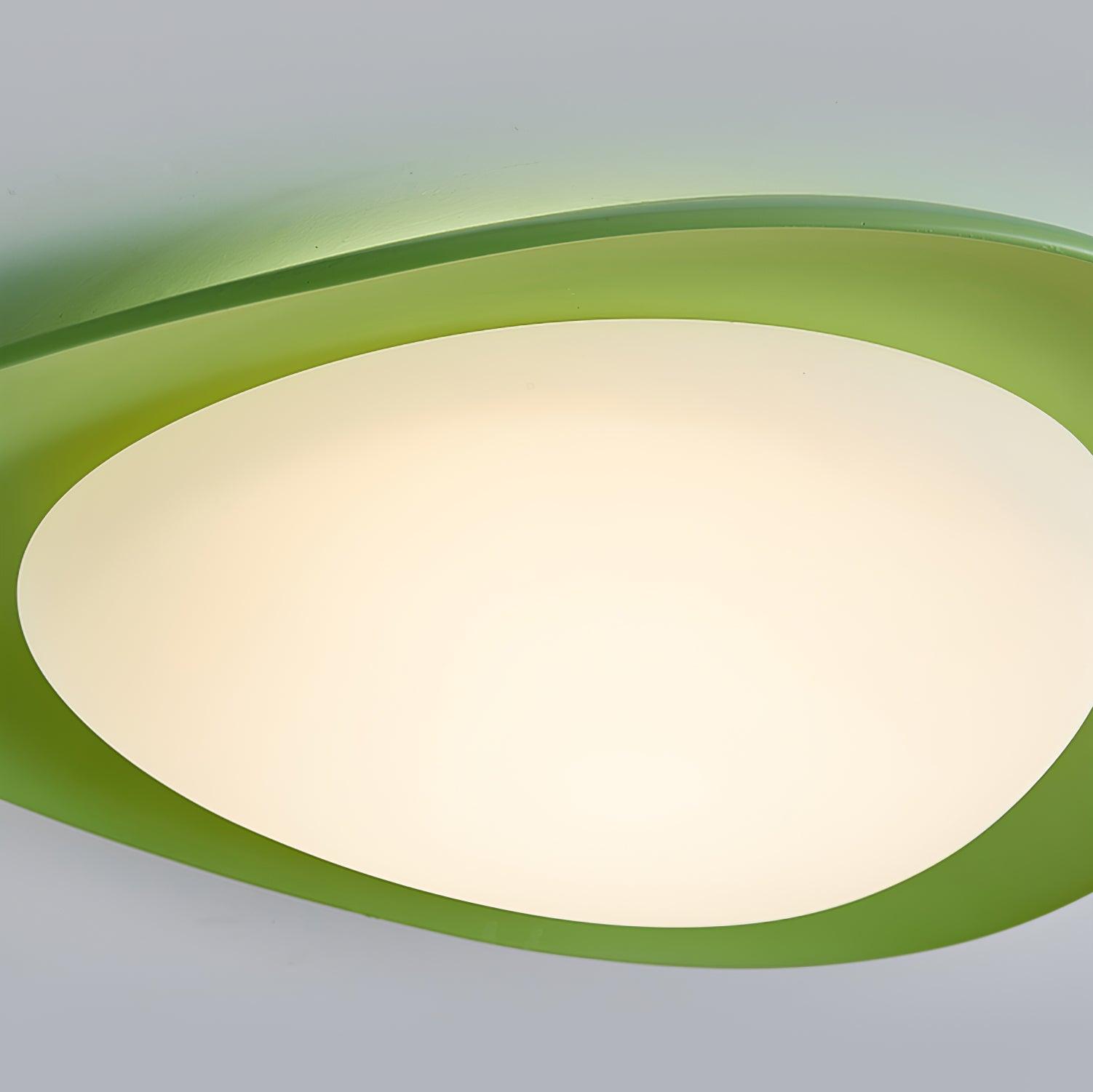 Ceiling Lamp Resin Leaf Shape Integrated LED Green Bedroom Dining Room Scandinavian Modern Lighting | Thomler