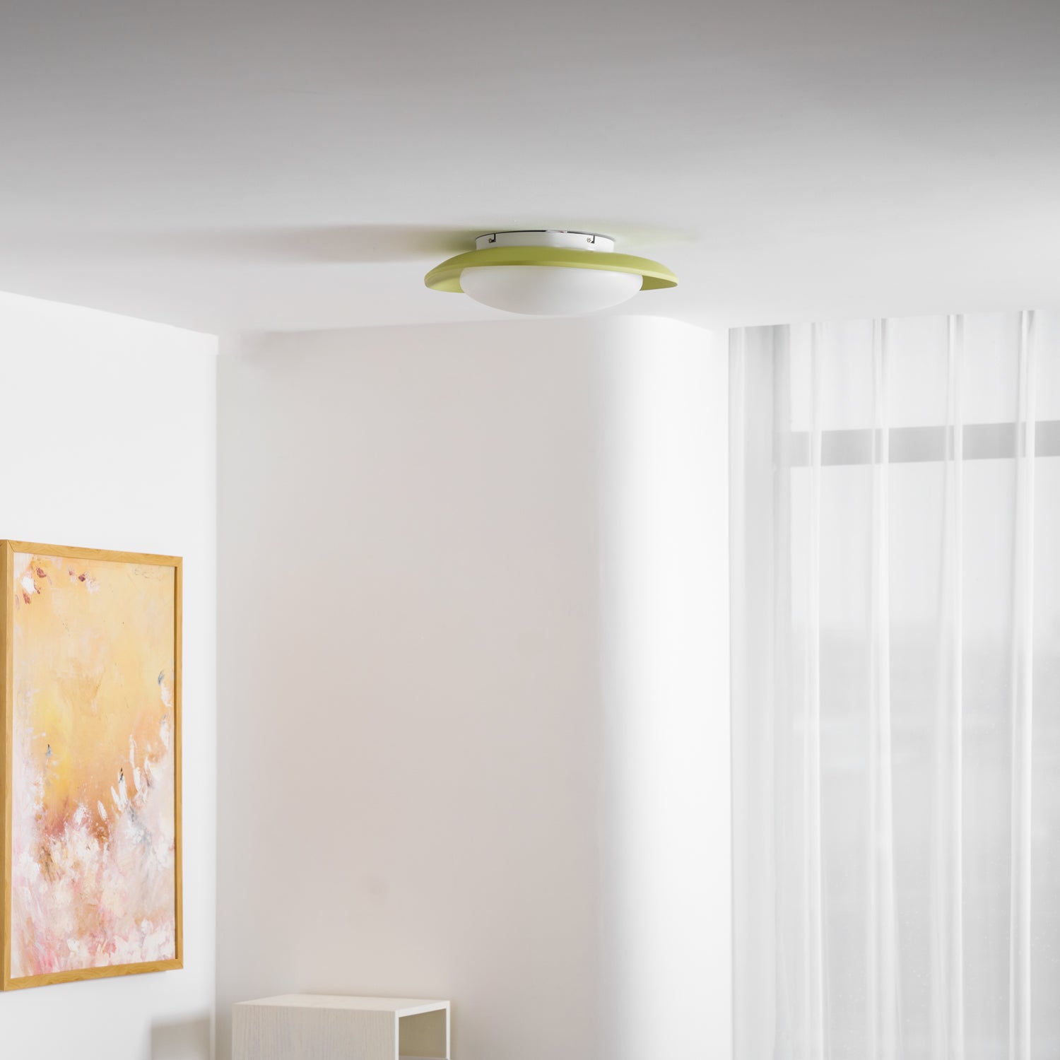 Ceiling Light Resin Integrated LED 46.0 cm Green Modern Living Room Flush Mount Lamp | Thomler