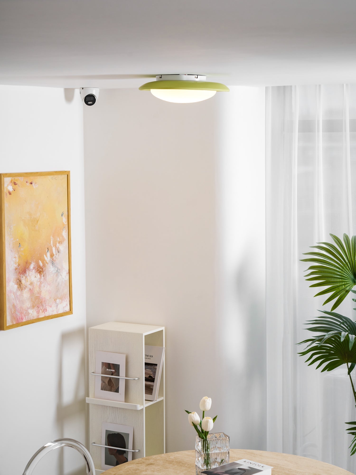 Ceiling Light Resin Integrated LED 46.0 cm Green Modern Living Room Flush Mount Lamp | Thomler