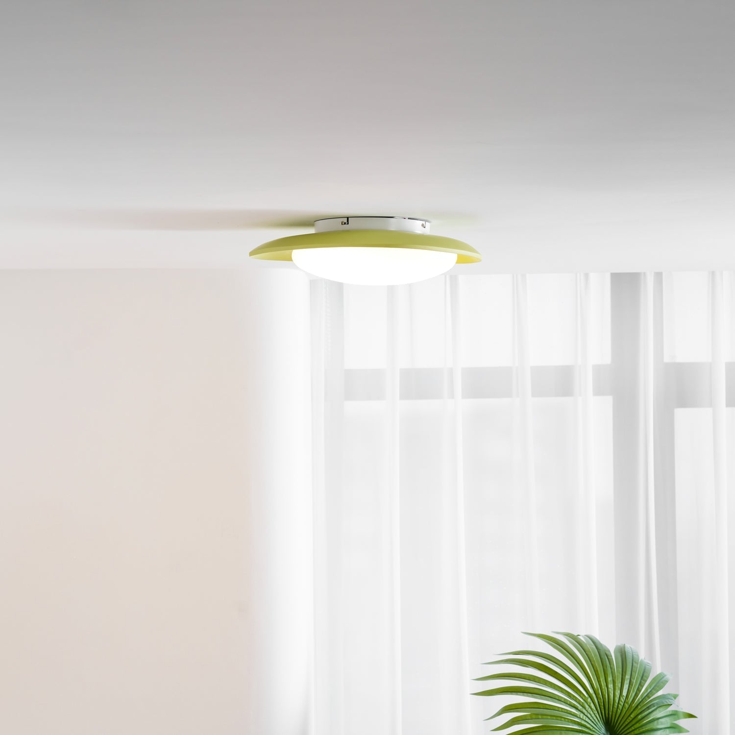 Ceiling Light Resin Integrated LED 46.0 cm Green Modern Living Room Flush Mount Lamp | Thomler
