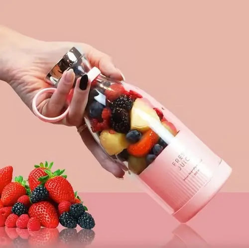 Portable Rechargeable Blender Bottle 13.5 fl oz USB Personal Smoothie Maker 6-Blade Stainless Steel BPA-Free for Travel Gym Office Shakes | Thomler