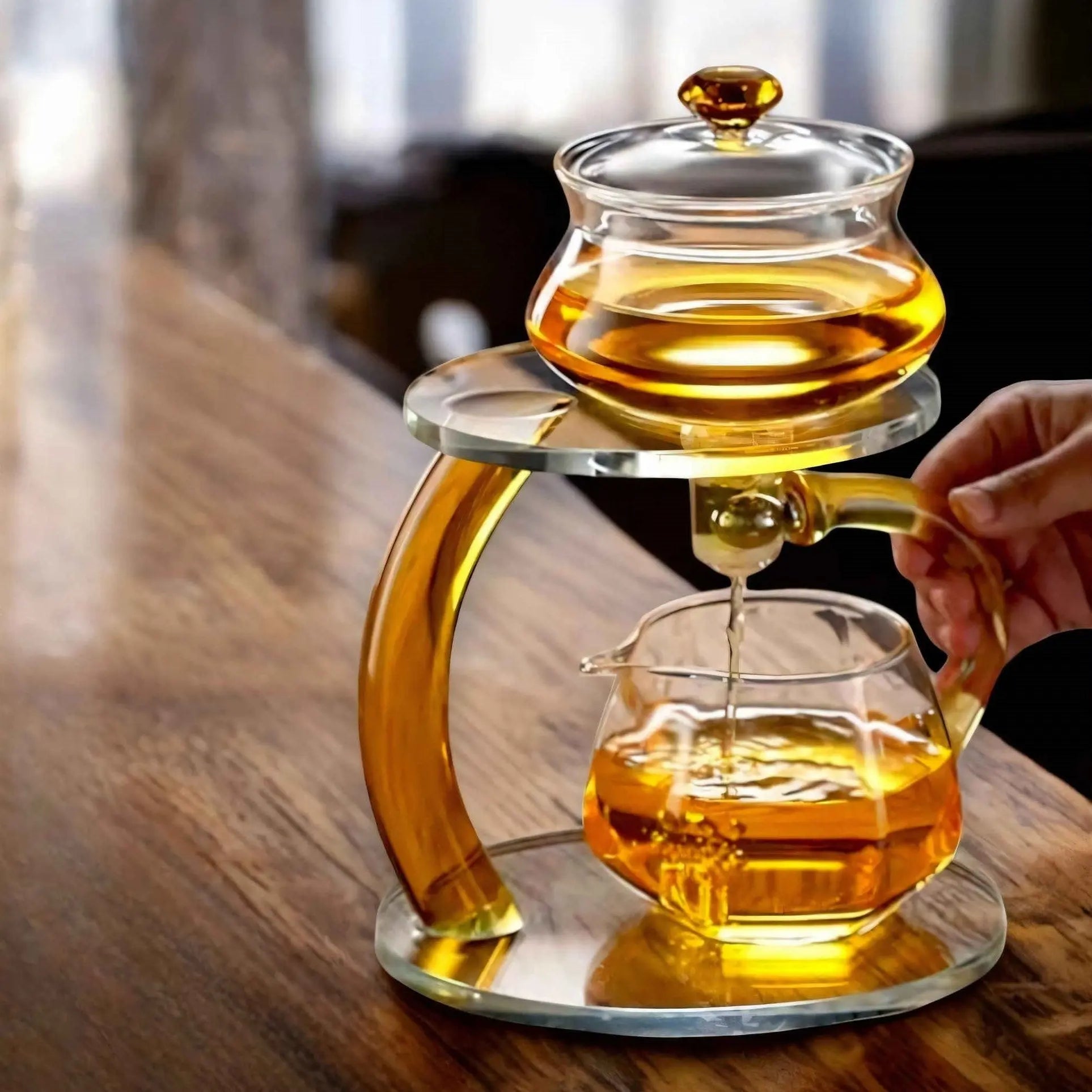 Teapot Borosilicate Glass Magnetic Infuser Heat Resistant Daily Tea Brewing Loose Leaf Tea Server Ergonomic Pouring Pot | Thomler