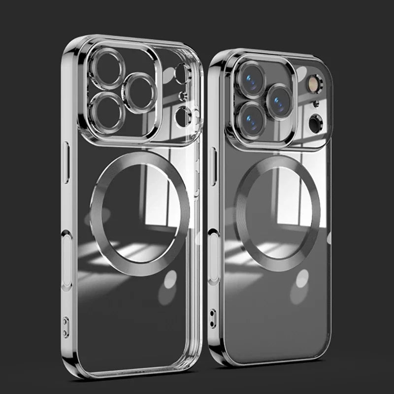 Crystal Clear iPhone Case MagSafe Compatible with Tempered Glass Camera Shield for 11-17 Series Pro Max Plus Air | Thomler