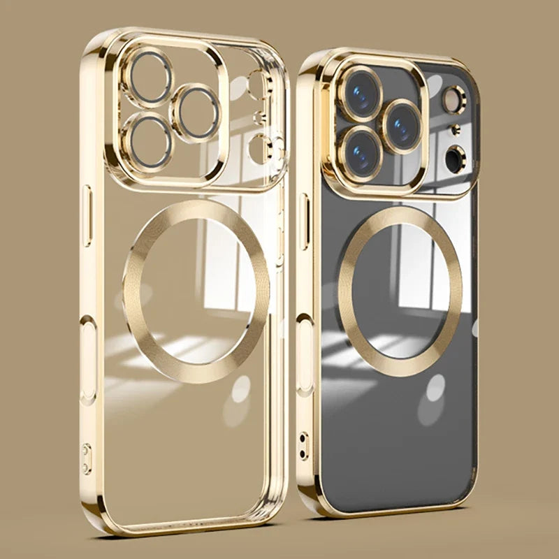 Crystal Clear iPhone Case MagSafe Compatible with Tempered Glass Camera Shield for 11-17 Series Pro Max Plus Air | Thomler