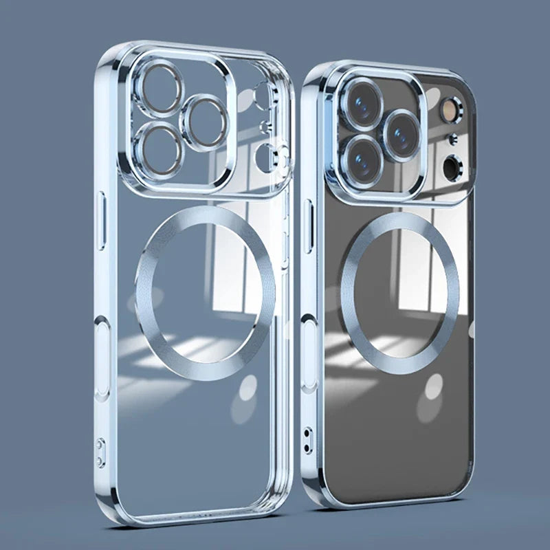 Crystal Clear iPhone Case MagSafe Compatible with Tempered Glass Camera Shield for 11-17 Series Pro Max Plus Air | Thomler
