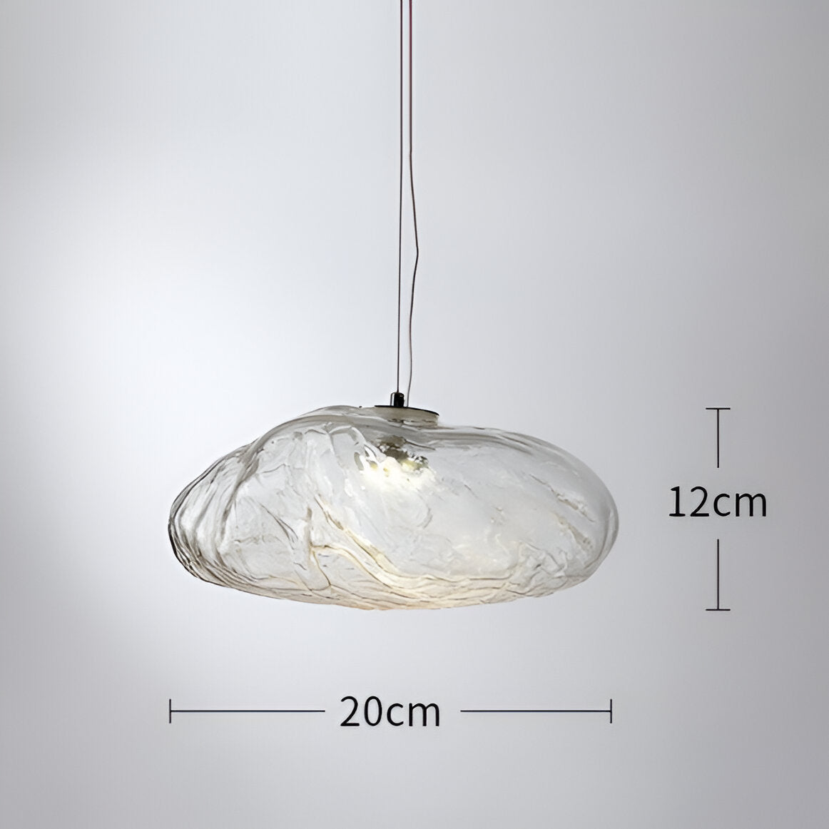 Pendant Light Glass Cloud 15.7 in Amber Dining Room Kitchen Island Hanging Ceiling Lamp Minimalist Nordic Artistic Fixture | Thomler
