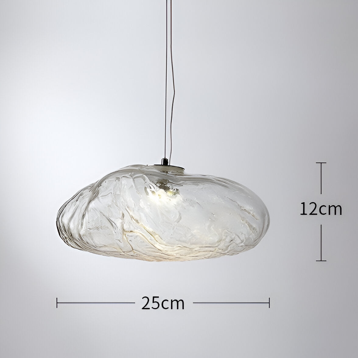 Pendant Light Glass Cloud 15.7 in Amber Dining Room Kitchen Island Hanging Ceiling Lamp Minimalist Nordic Artistic Fixture | Thomler
