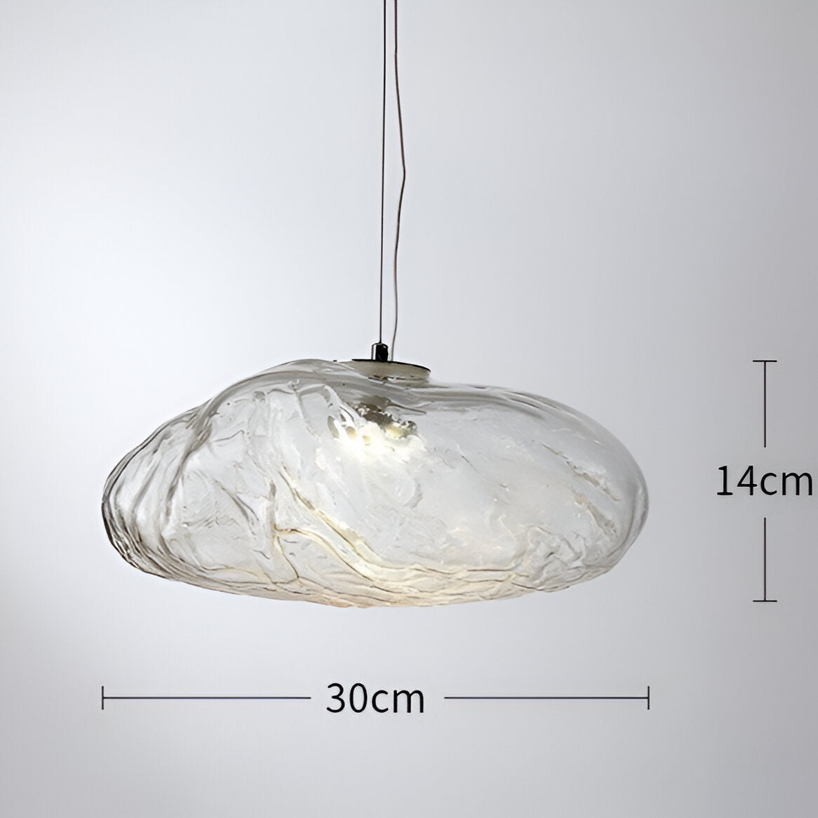 Pendant Light Glass Cloud 15.7 in Amber Dining Room Kitchen Island Hanging Ceiling Lamp Minimalist Nordic Artistic Fixture | Thomler