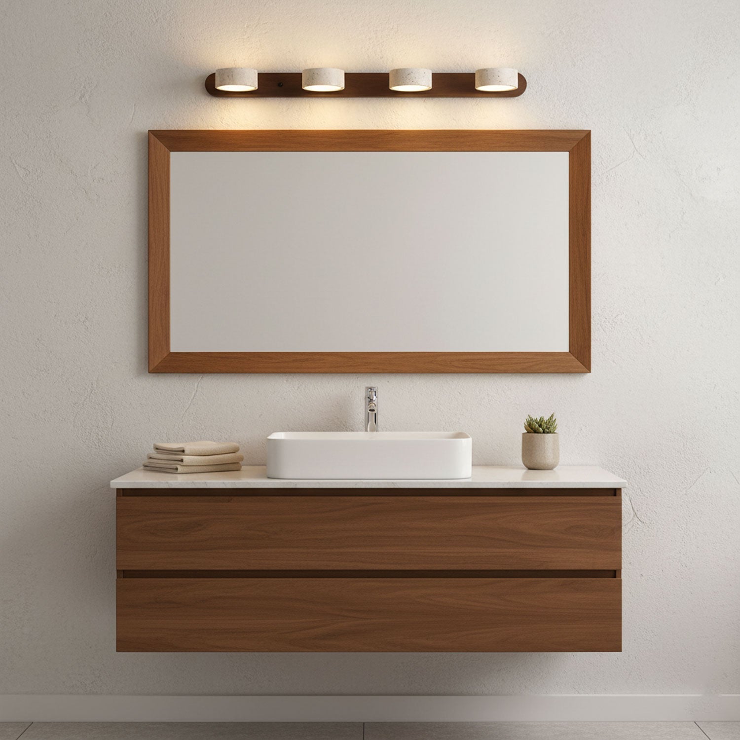 Travertine Duo Wall Light 12.6 in Yellow Stone 2-Lights Bedroom Hallway Living Room Decorative Lighting | Thomler