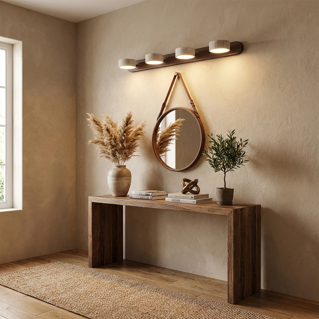 Travertine Duo Wall Light 12.6 in Yellow Stone 2-Lights Bedroom Hallway Living Room Decorative Lighting | Thomler