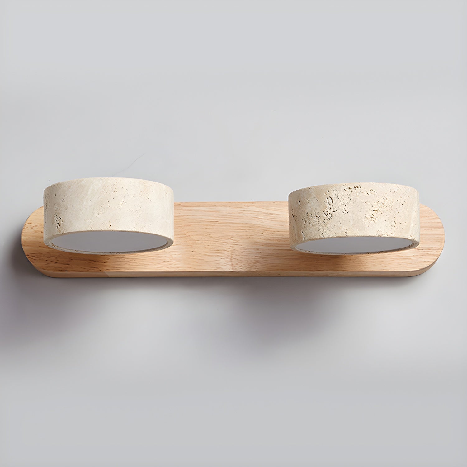 Travertine Duo Wall Light 12.6 in Yellow Stone 2-Lights Bedroom Hallway Living Room Decorative Lighting | Thomler