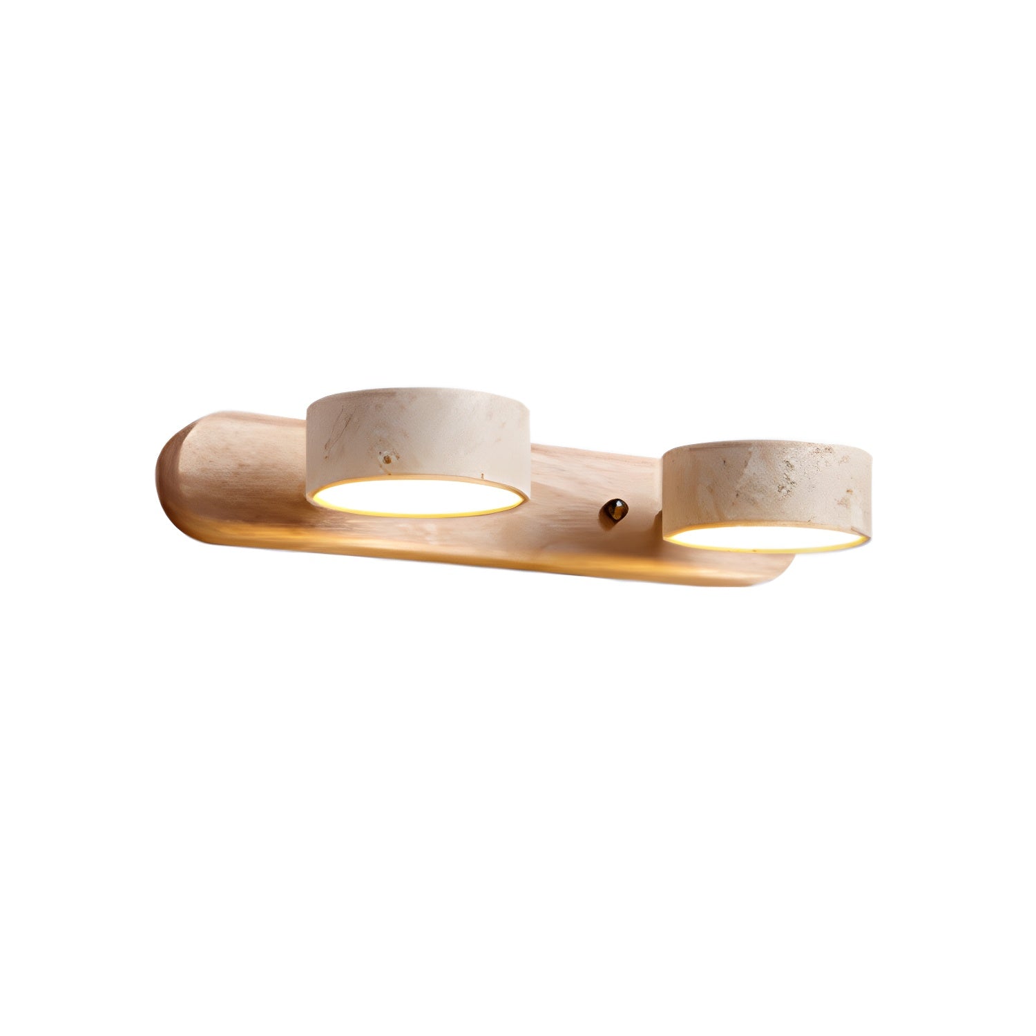 Travertine Duo Wall Light 12.6 in Yellow Stone 2-Lights Bedroom Hallway Living Room Decorative Lighting | Thomler