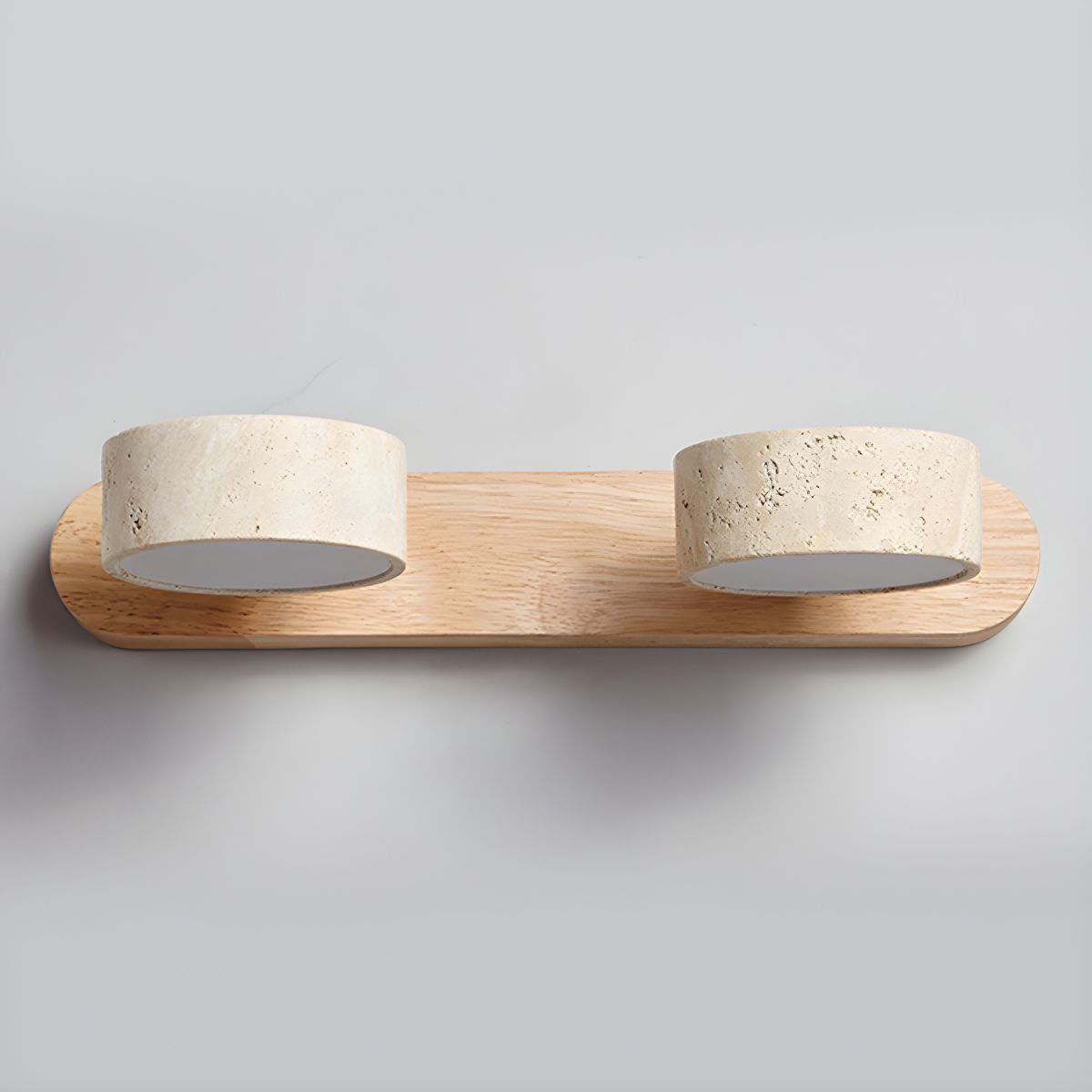 Travertine Duo Wall Light 12.6 in Yellow Stone 2-Lights Bedroom Hallway Living Room Decorative Lighting | Thomler