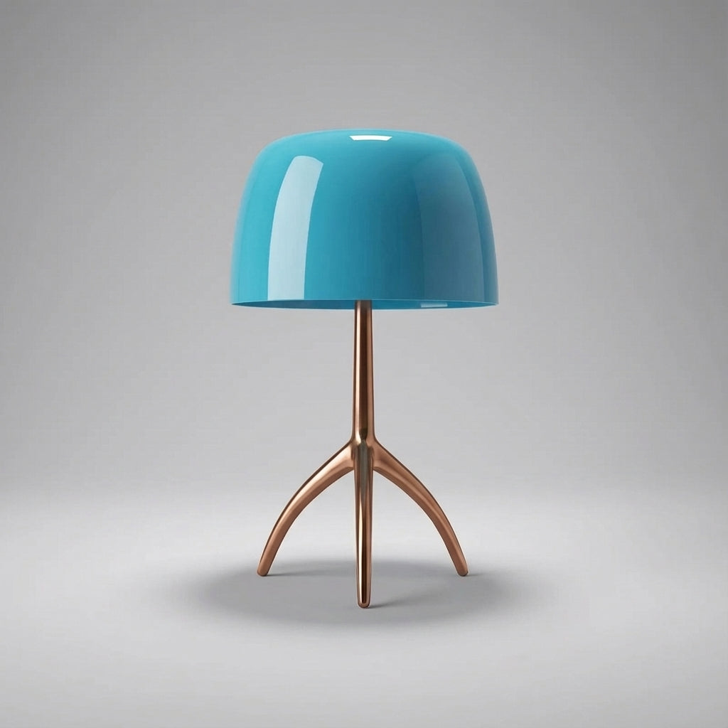 Table Lamp Iron 45.0 cm Copper Finish Red Bedroom Bedside Reading Light Modern Mid Century Decorative Accent | Thomler