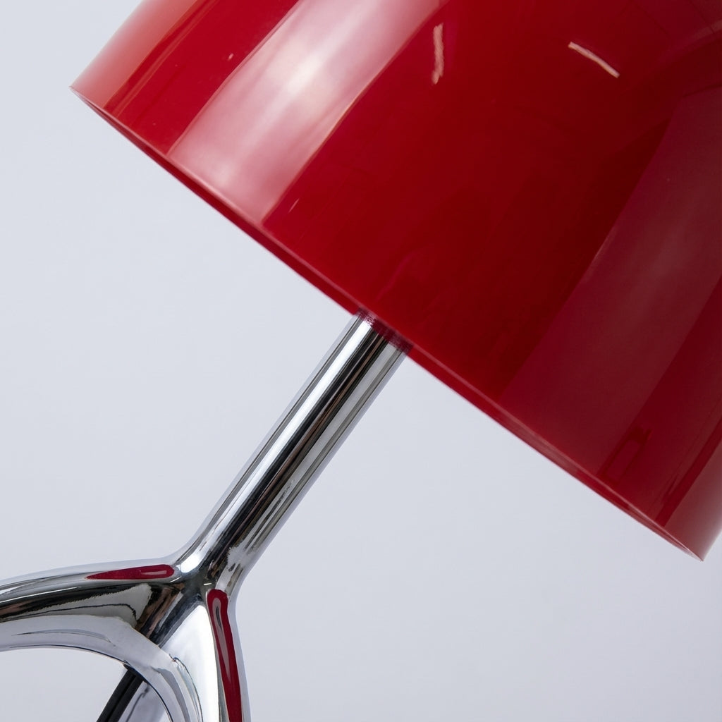 Table Lamp Iron 45.0 cm Copper Finish Red Bedroom Bedside Reading Light Modern Mid Century Decorative Accent | Thomler