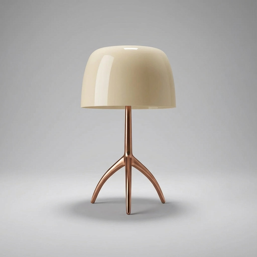 Table Lamp Iron 45.0 cm Copper Finish Red Bedroom Bedside Reading Light Modern Mid Century Decorative Accent | Thomler