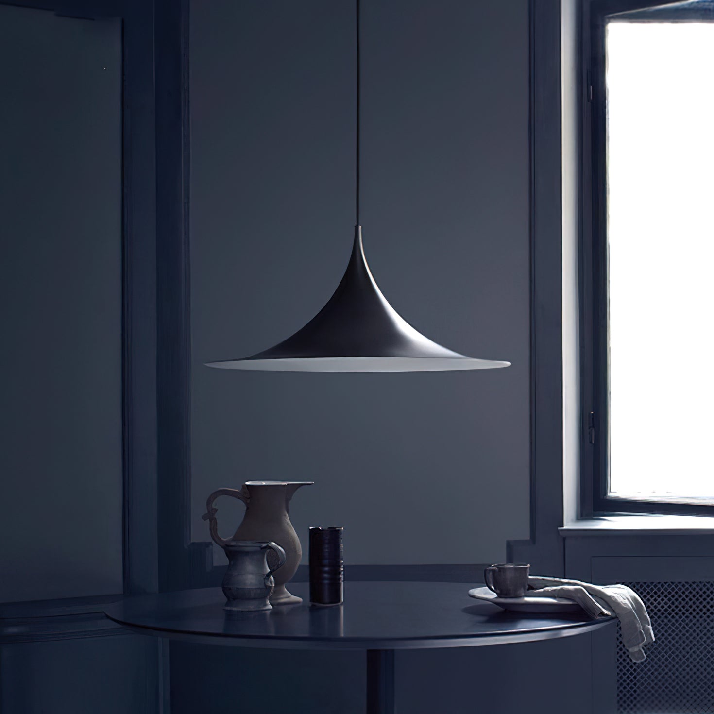 Pendant Light Aluminum Dome 11.8 in Adjustable Dining Room Kitchen Island Hanging Ceiling Lamp Minimal Modern Lighting Fixture | Thomler